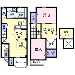 グリーンヒル【1階】の間取り