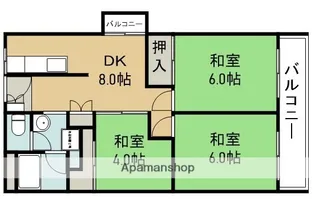 エリエールハイツ川西【2階】の間取り