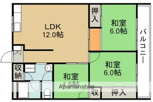 エリエールハイツ川西【4階】の間取り