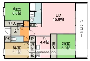 サンクレール・ヨシナガ【6階】の間取り