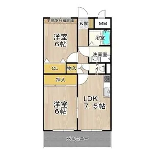 アルカディア箕輪【4階】の間取り