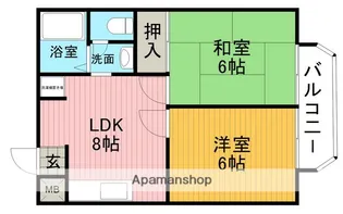大阪府豊中市桜の町5丁目【アパート】の間取り