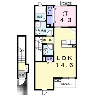 COCOLUANA・KI(ココルアーナ)【2階】の間取り