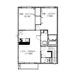 兵庫県川西市久代3丁目【テラスハウス】の間取り