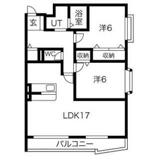 トレビアン箕面【2階】の間取り
