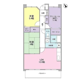 ルミエール多田【103号室】の間取り