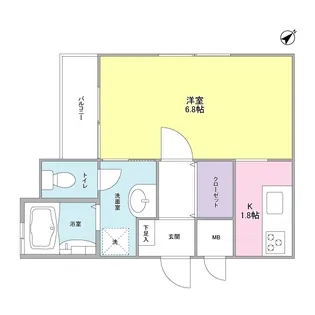 クレインビル小戸【1階】の間取り