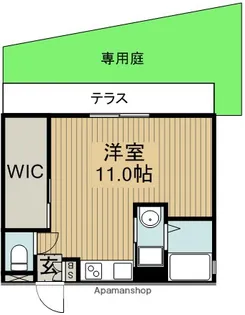 グロワール池田【1階】の間取り