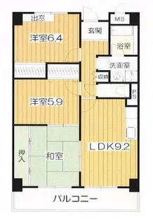 グランヴェール萩原【803号室号室】の間取り