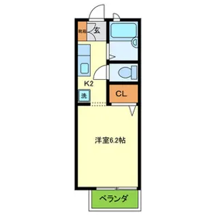 MINORUハイツ【2階】の間取り