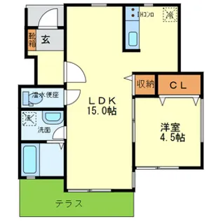 ONLYONE川西丸の内【1階】の間取り
