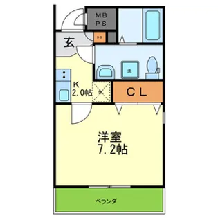 ウインズコート天神【1階】の間取り