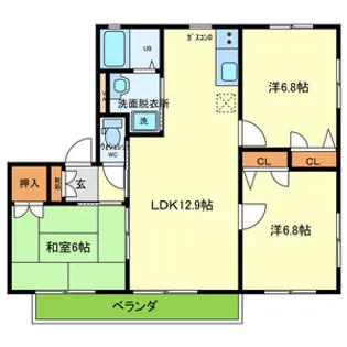 3LDKの間取り画像