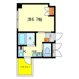 上野西グランハイツB【2階】の間取り