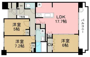 ザ・ライオンズ池田C棟【2階】の間取り