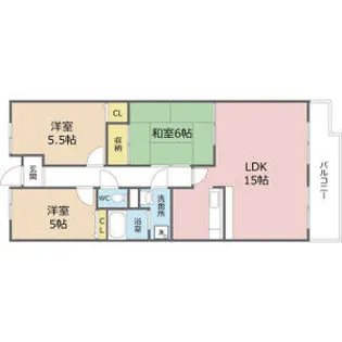 セレーノ花屋敷【2階】の間取り