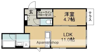 ベレオ宇保【1階】の間取り