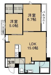 サンビレッジ大和【2階】の間取り