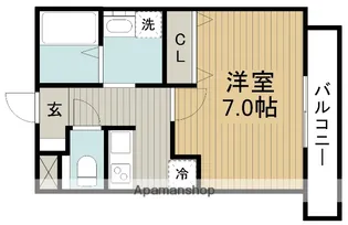 モレス・ヴィラ天神【3階】の間取り