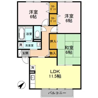フィルグリーン【2階】の間取り