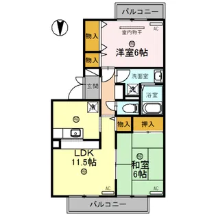 ネオパーチェ C棟【2階】の間取り