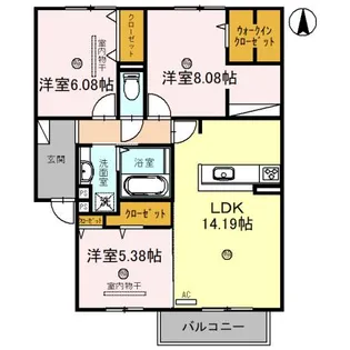 アベニール A棟【2階】の間取り