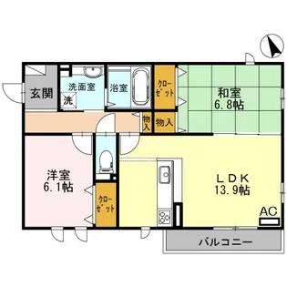 グリシンヌ カーサ【3階】の間取り