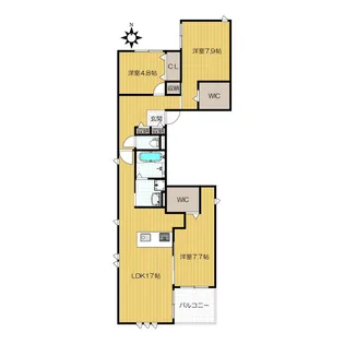 メゾン スプランドゥール【201号室号室】の間取り