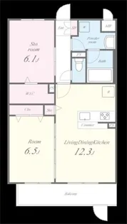 ヴィラ・アーバネット【208号室】の間取り