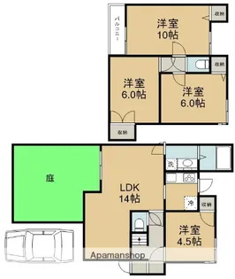 大阪府豊中市緑丘1丁目【一戸建】の間取り