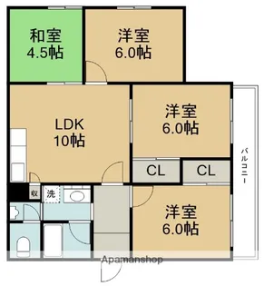 グランマンション寺畑【2階】の間取り