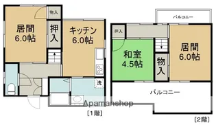 大阪府箕面市新稲6丁目【一戸建】の間取り