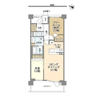 ロジュマン池田石橋【0503号室】の間取り