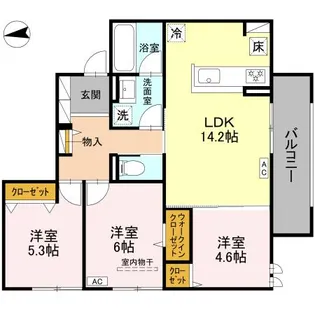アドゥシール荘園【1階】の間取り