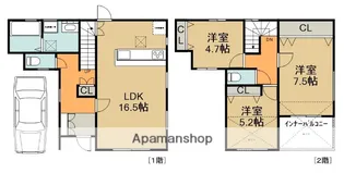 大阪府池田市渋谷3丁目【一戸建】の間取り