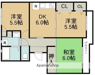 クレストヒルズ【3階】の間取り