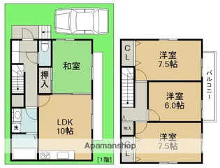 大阪府箕面市坊島4丁目【一戸建】の間取り
