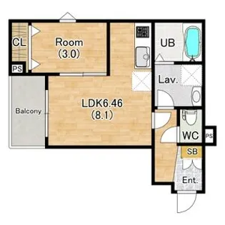 ココングランジュール川西小花 フリーレント相談可能【0102号室】の間取り