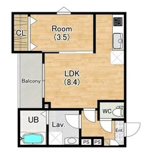 ココングランジュール川西小花 フリーレント相談可能【0103号室】の間取り