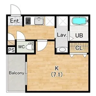 ココングランジュール川西小花【0304号室】の間取り