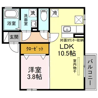 リンデンバウム B棟【105号室】の間取り