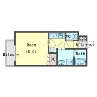 プレミール石橋ペット可,バイク可【101号室】の間取り