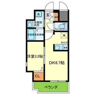 ONLYONEキセラタウンⅡ【9階】の間取り