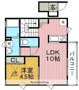 ピオレドール南桜塚【2階】の間取り