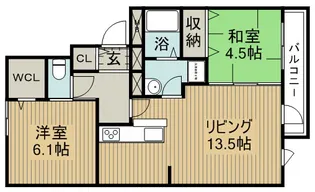 アップルリーフ【3階】の間取り