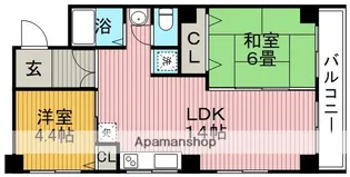 ハイツ百楽荘【2階】の間取り