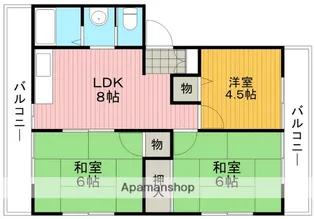 パークヴィラ中島【2階】の間取り