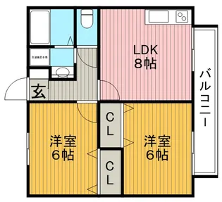 ビューテラス桜井【102号室】の間取り