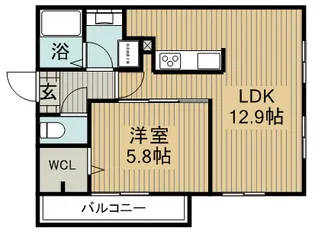 プレジール小野原【1階】の間取り