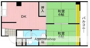 石澄ハイツ【4階】の間取り
